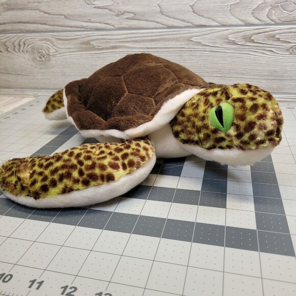 Wild Republic Green Spotted Sea Turtle Plush Shell Stuffed Ocean Animal Toy - Picture 5 of 16
